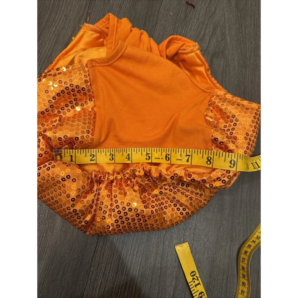 Simply Dog Halloween Sequined COSTUME ...Pumpkin Size M